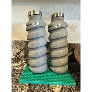 QUE The Collapsible Bottle - GRAY NEW NEVER USED
